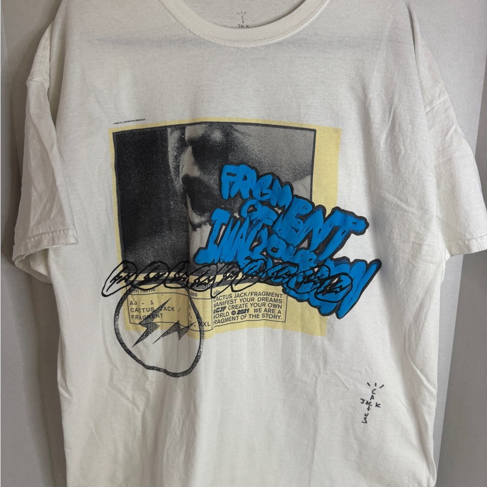 Travis Scott Cactus Jack x Fragment Manifest Tee Mens XL Graphic Streetwear